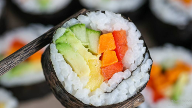 Rainbow Veggie Sushi Rolls